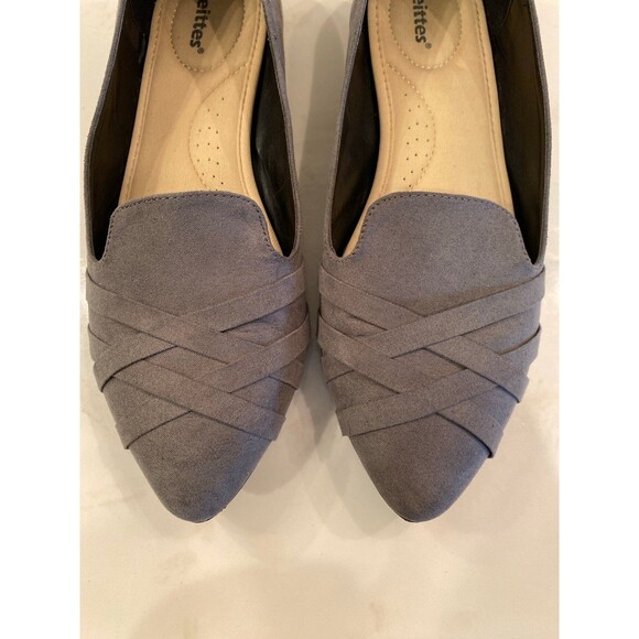 Veittes Womens Flats Slip On Size 8 WIDE Shoes Gray Excellent Condition Padded - Picture 7 of 12
